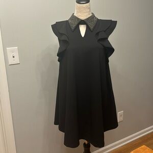 Gracia size SMALL Embellished Collar Shift Dress